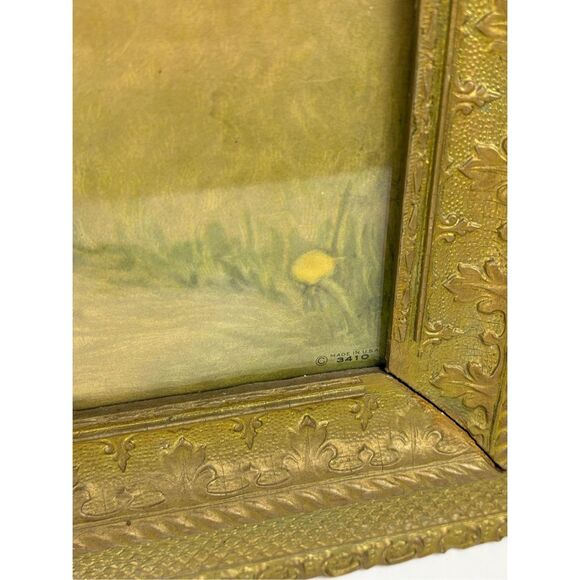 Vtg Annie Benson Muller An Unexpected Visitor Framed Print 27x23in Wall Hanging - Picture 4 of 8